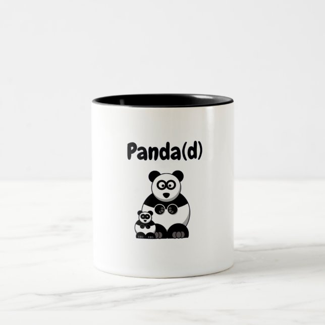 Pandad Panda Pappa nuny Fars dag Gift Idéer Två-Tonad Mugg (Center)