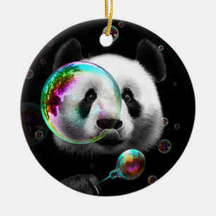 PANDAEN BUBBLAR TILLVERKARE JULGRANSPRYDNAD KERAMIK