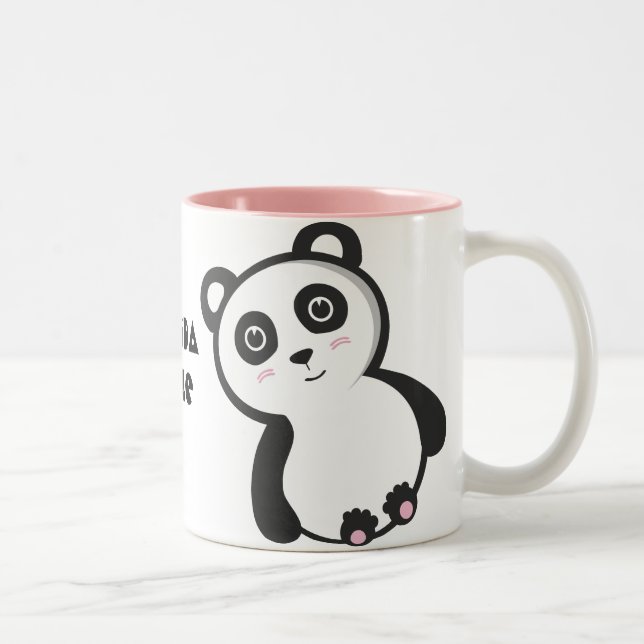 Pandaen härskar muggen Två-Tonad mugg (Höger)