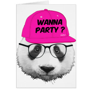 PANDAEN ÖNSKAR ATT FESTA? HÄLSNINGSKORT