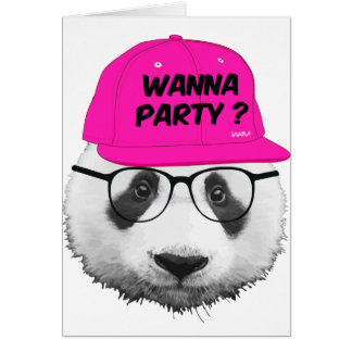 PANDAEN ÖNSKAR ATT FESTA? HÄLSNINGSKORT