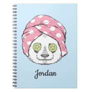 Pandaen på Span tillfogar ditt namn Anteckningsbok