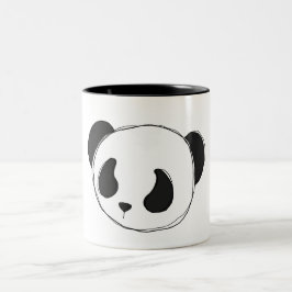 pandaen skissar muggen Två-Tonad mugg