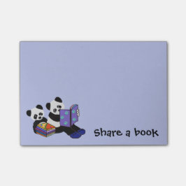 Pandaen uthärdar Storytime Post-it Block