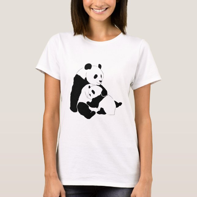 Pandafamilj Tee Shirt (Framsida)