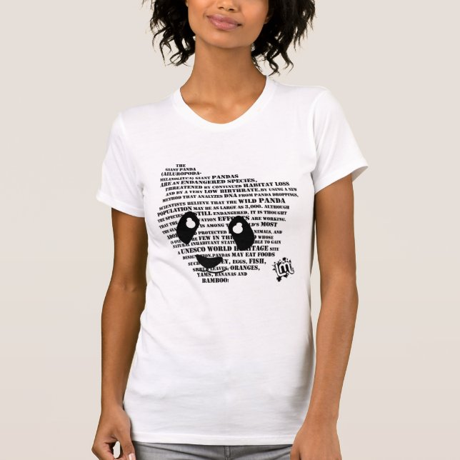 Pandaflickaskjorta Tee Shirt (Framsida)