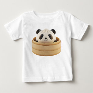 Pandaformad ångad Bao Bulle-rendering T Shirt