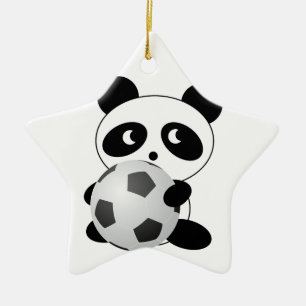 Pandafotboll Julgransprydnad Keramik