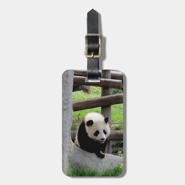 Pandafoto - anpassningsbar bagagebricka (Vertikal Framsida)