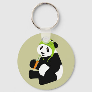 Pandagrodahatt Nyckelring