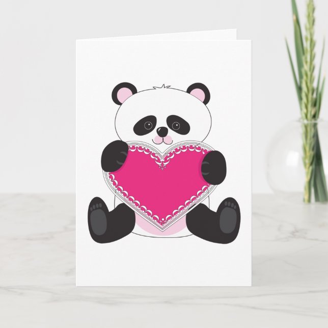 Pandahjärta Helgkort (Framsida)