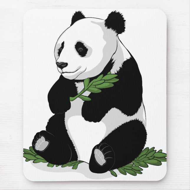 Pandaillustration Mousepad Musmatta (Framsidan)