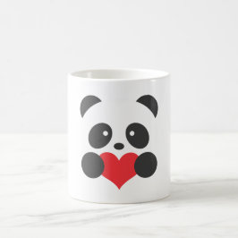Pandainnehav en hjärtamugg kaffemugg