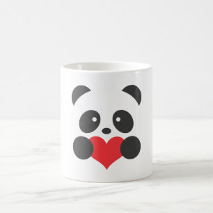 Pandainnehav en hjärtamugg kaffemugg