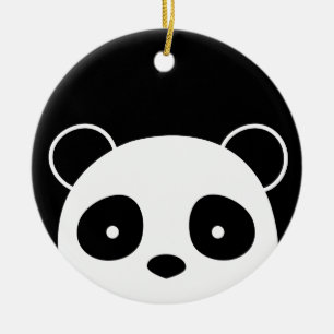 Pandajulprydnad, julpynt julgransprydnad keramik