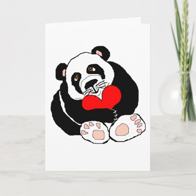 Pandakärlek Helgkort (Framsida)