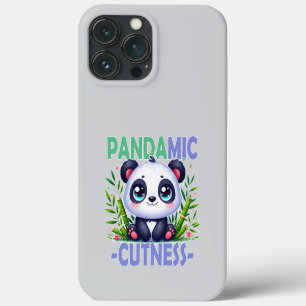 Pandamic Cuteness pun. Cute baby Panda tecknad