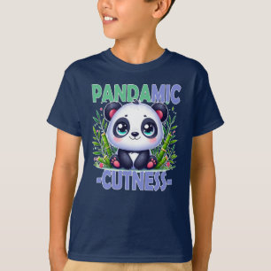 Pandamic Cuteness pun. Cute baby Panda tecknad T Shirt