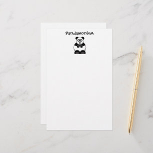 Pandamonium Panda Tecknad, Cute Stressar Pun