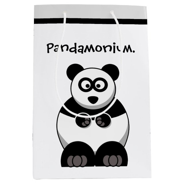 Pandamonium Panda Tecknad, Cute Stressar Pun (Framsidan)