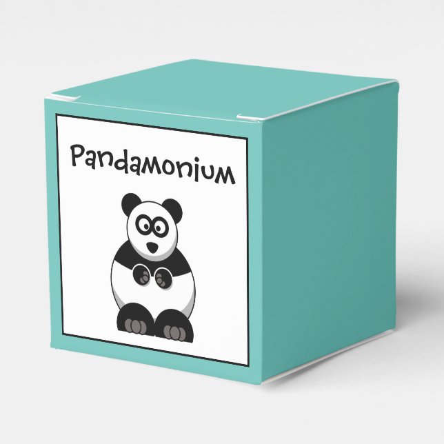 Pandamonium Panda Tecknad, Cute Stressar Pun Presentaskar (Framsidan Sidan)