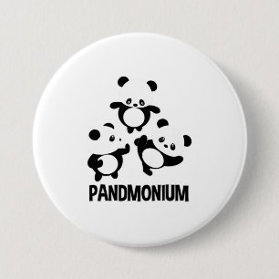Pandamonium TShirt Funny Panda Bear Pun Tee Knapp