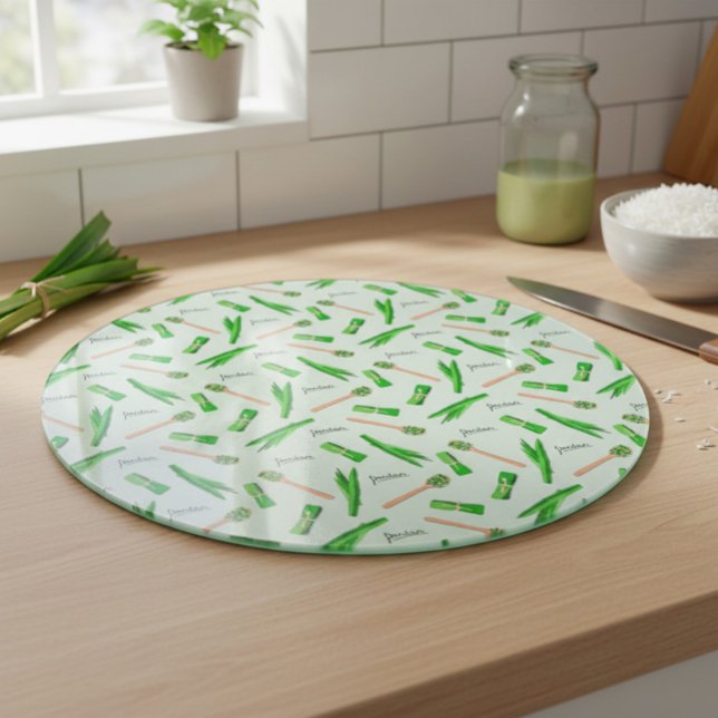 Pandan Leaf Pattern Cutting Board  (Skapare uppladdad)
