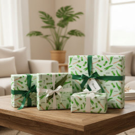 Pandan Leaf Pattern Wrapping Paper  Presentpapper