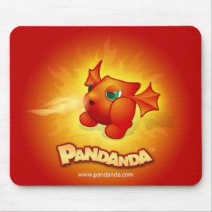 Pandanda brännhet drake Mousepad Musmatta