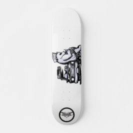 Pandapatrullpolis kloster polisbilsfären mini skateboard bräda 18,5 cm