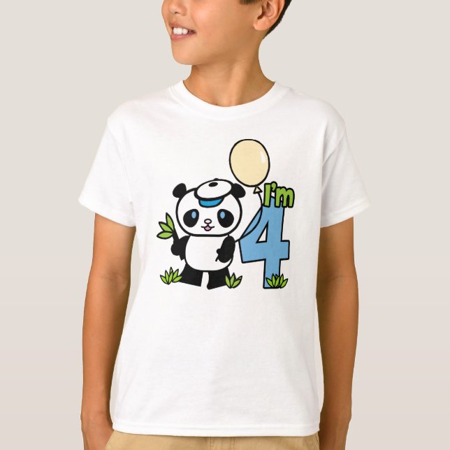 Pandapojke4e födelsedagen tee (Framsida)