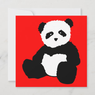 Pandapush: anpassadet färg inbjudningar