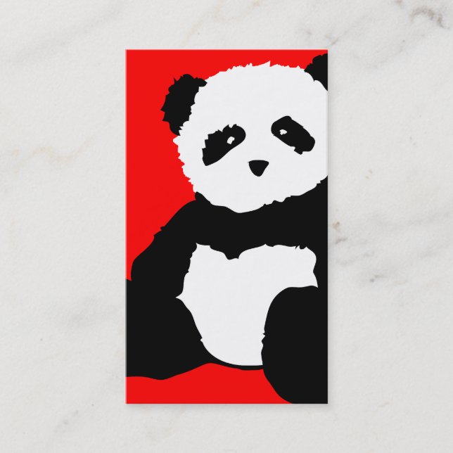 Pandapush: anpassadet färg visitkort (Framsida)