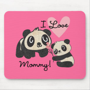 Pandas älskar jag mammor musmatta