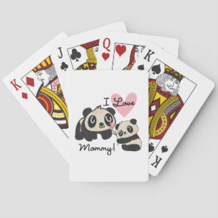 Pandas älskar jag mammor spel kort