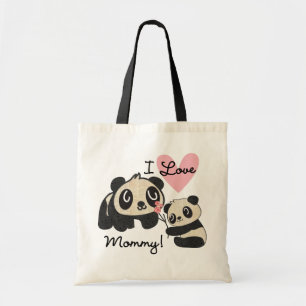 Pandas älskar jag mammor tygkasse