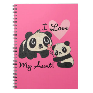 Pandas älskar jag min moster anteckningsbok