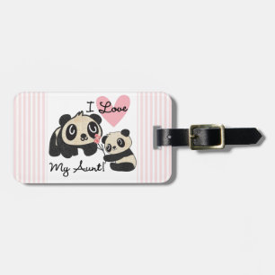 Pandas älskar jag min moster bagagebricka