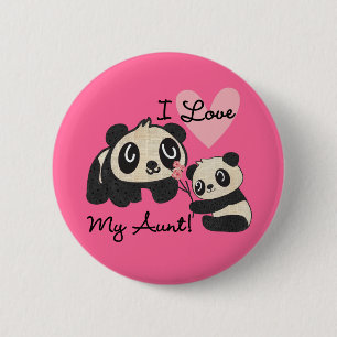 Pandas älskar jag min moster knapp