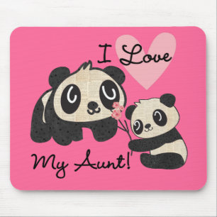 Pandas älskar jag min moster musmatta