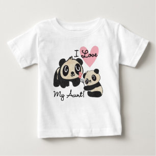 Pandas älskar jag min moster tee shirt