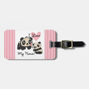 Pandas älskar jag min Nana Bagagebricka