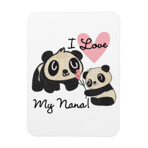 Pandas älskar jag min Nana Magnet