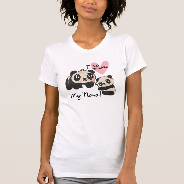 Pandas älskar jag min Nana Tee (Framsida)
