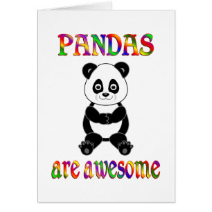 Pandas är enorma hälsningskort