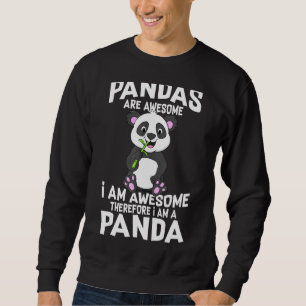 Pandas är Fantastisk Funny Cute Panda Boys Girls Lång Ärmad Tröja