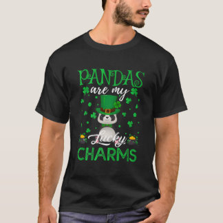 Pandas Är Mina Lyckosymboler St Patrick'S Dag T Shirt