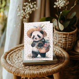 Pandas blomsteräventyr kort