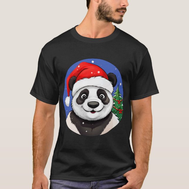 Pandas Christmas T-Shirt (Framsida)