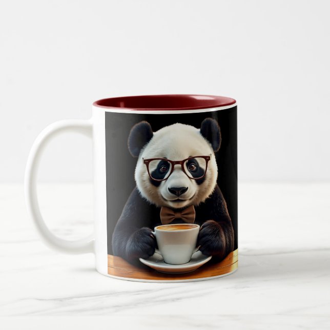 Panda's Coffee Break Två-Tonad Mugg (Vänster)